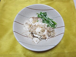 豆腐と帆立のオイル蒸し