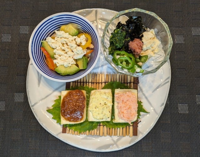 湯葉とネバネバ野菜の和え物